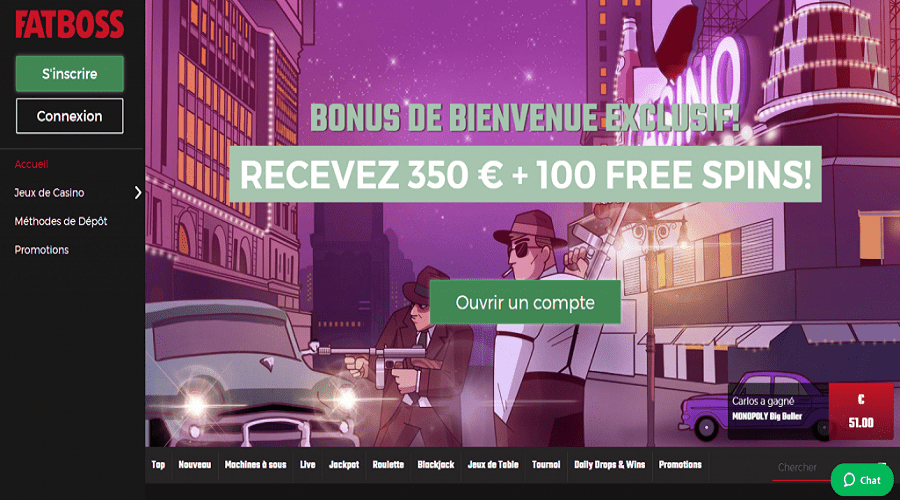 Le support et les bonus sur Fatboss Casino